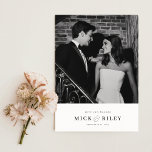 Minimalist Modern Typography Photo Wedding Thank You Card<br><div class="desc">Express your gratitude with our Minimalist Modern Typography Photo Wedding Thank You Card. This minimalist wedding thank you card design features a minimal black and white photo layout,  perfect for any weddings.</div>