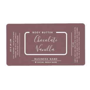 Minimalist modern typography product label