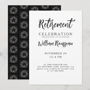 Minimalist Modern Typography Retirement Party Invitation