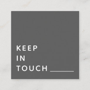 Minimalist   Modern Typography Simple Grey Square Business Card