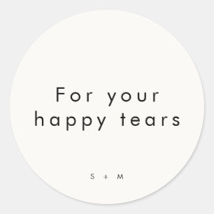 Minimalist Modern Typography Wedding Classic Round Sticker