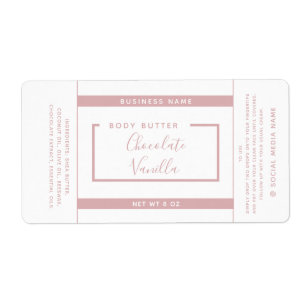 Minimalist modern typography white product label