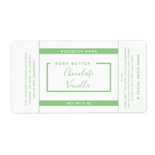 Minimalist modern typography white product label