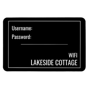 Minimalist Modern Vacation Rental Wifi Magnet