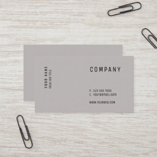 Minimalist Modern Versatile Grey Business Card