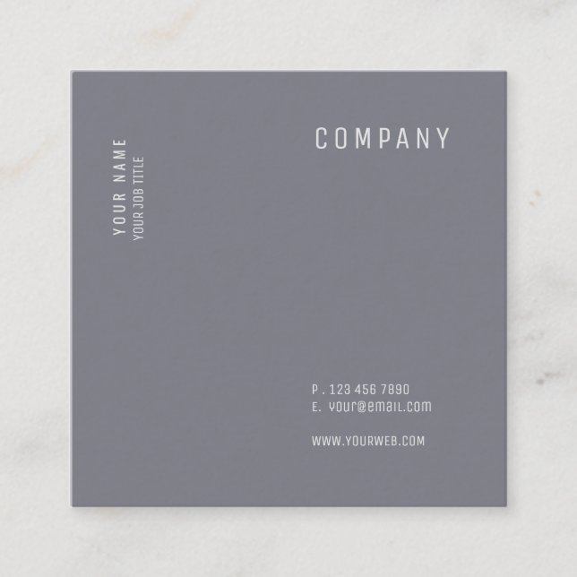 Minimalist Modern Versatile Square Cards (Front)