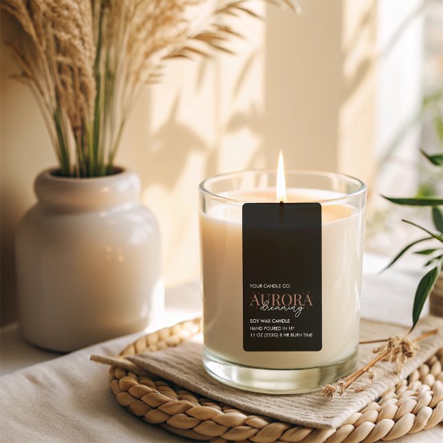 Minimalist Modern Vertical Candle Label Template  (Creator Uploaded)