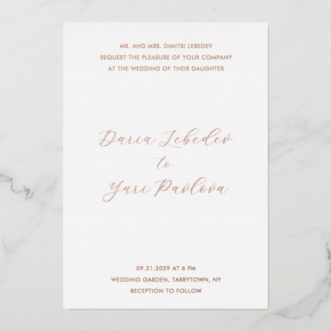 Minimalist Modern Wedding (Front)