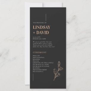 Minimalist Modern Wedding Ceremony Program