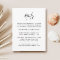 Minimalist Modern Wedding Details Enclosure Cards