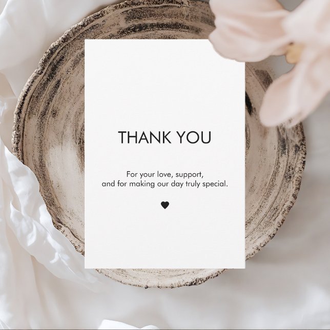 Minimalist Modern Wedding Elegant  Thank You Card (Creator Uploaded)
