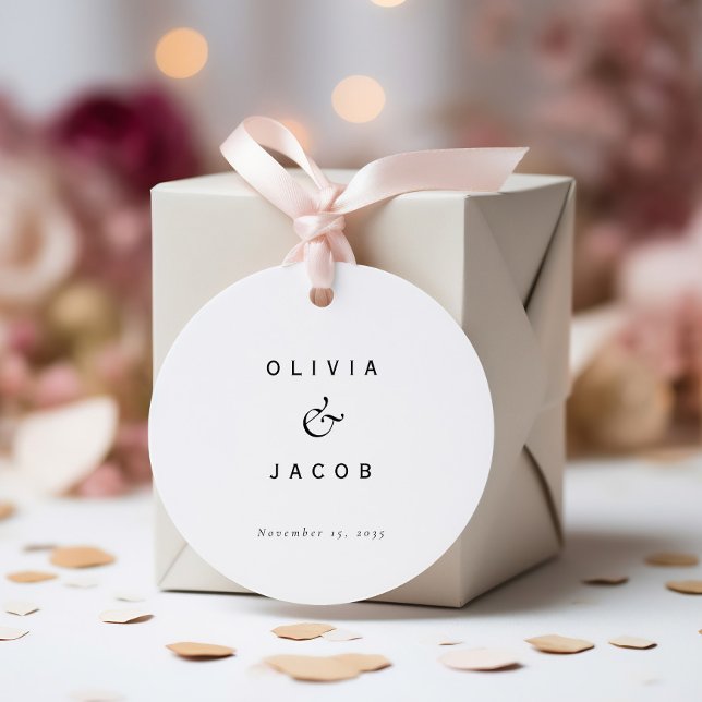Minimalist Modern Wedding Favour Tags (Creator Uploaded)