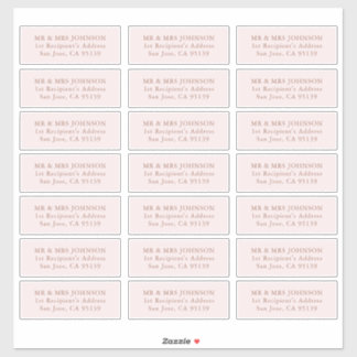 Minimalist Modern Wedding Guest Address Labels