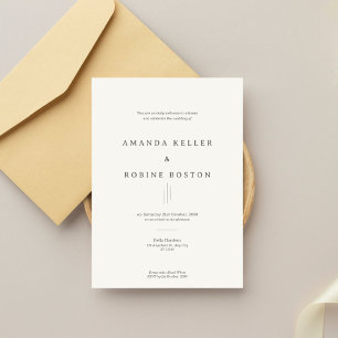 Minimalist Modern Wedding Invitation