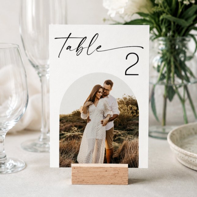 Minimalist Modern Wedding Photo Arch Table Numbers (Creator Uploaded)