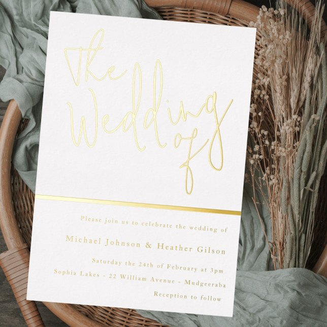 Minimalist Modern Wedding Real Gold (Creator Uploaded)