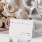 Minimalist Modern Wedding Reserved Sign