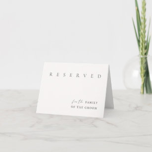 Minimalist Modern Wedding Reserved Sign  Card