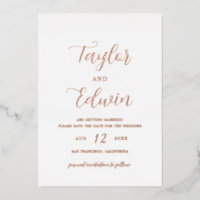 Minimalist Modern Wedding Save the Date