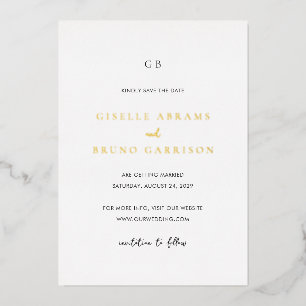 Minimalist Modern Wedding Save the Date