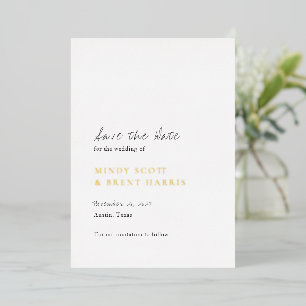 Minimalist Modern Wedding Save the Date