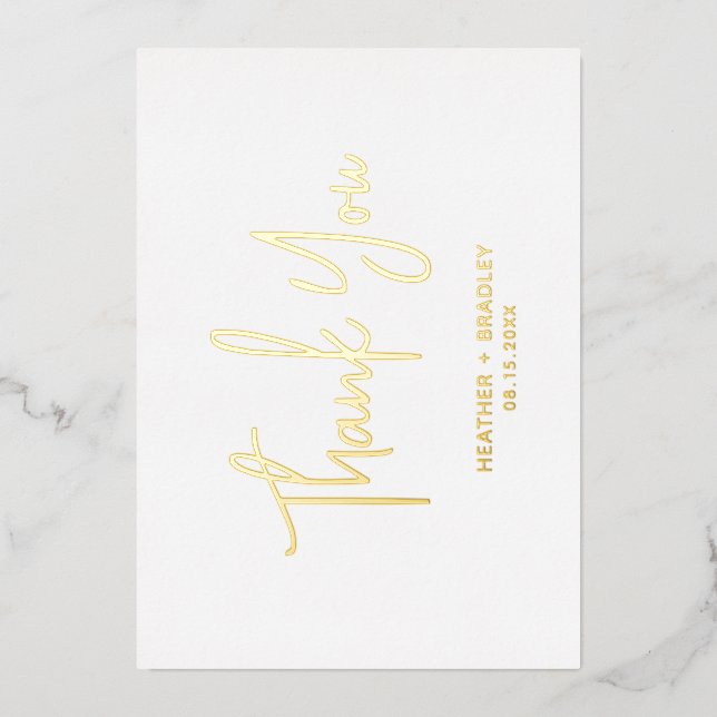 Minimalist Modern Wedding Thank You (Front)