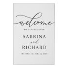 Minimalist Modern Wedding Welcome Sign Canvas