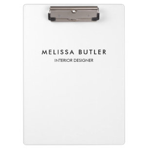 Minimalist Modern White Clipboard