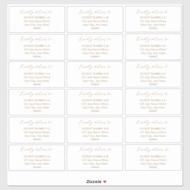 Minimalist Modern White Wedding Guest Address   (Sheet)