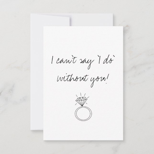Minimalist modern Will you be my bridesmaid (Front)
