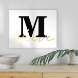 Minimalist Monogram Believe Script Foil Prints<br><div class="desc">Minimalist Monogram Believe Script Luxury Real Foil in your choice of either gold or silver for this motivational quotepartially overlaid onto your initial</div>