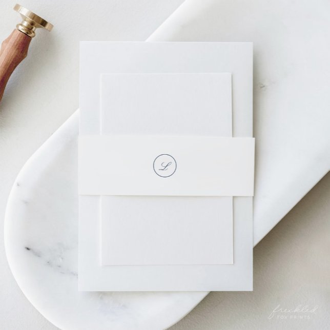 Minimalist Monogram Belly Band | Invitation Wrap Invitation Belly Band (Minimalist Monogram Belly Band | Invitation Wrap)