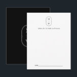 Minimalist Monogram Black & White Wedding Advice Card<br><div class="desc">Minimalist Monogram Black & White Wedding Advice Card. Personalize the custom text above. You can find additional coordinating items in our "Minimalist Monogram Black & White Wedding" collection. ***PLEASE NOTE: ALL OF THE WORDING AND TEXT AND BACKGROUND COLOR IS EDITABLE. You can change all of the words and you can...</div>