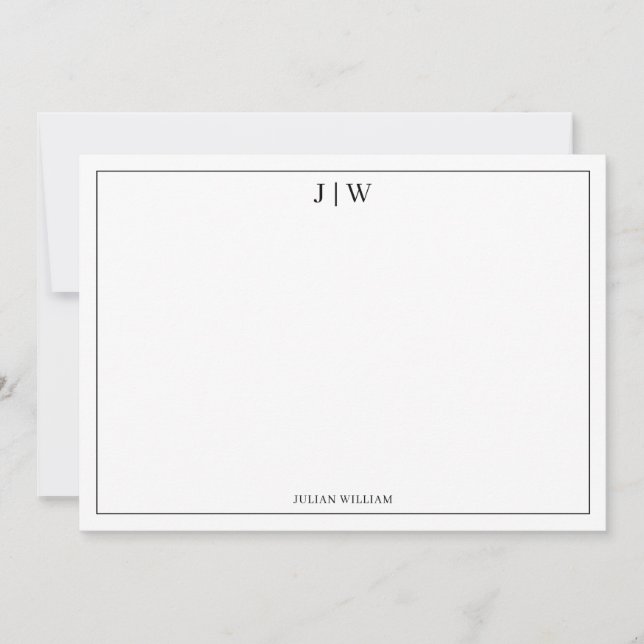 Minimalist Monogram Card (Front)