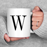 Minimalist Monogram Coffee Mug<br><div class="desc">Modern farmhouse coffee mug personalized with a classic family monogram initial or other custom text. Use the design tools to add your own text and photos to create a unique one of a kind gift for newlyweds or housewarming.</div>