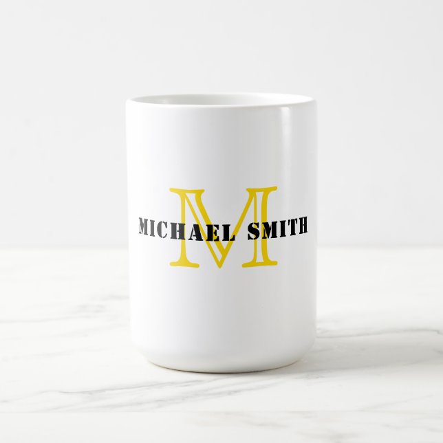 Minimalist Monogram Coffee Mug (Center)