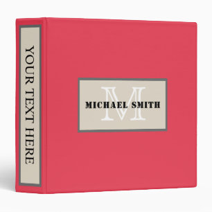Minimalist Monogram Desire Background Binder
