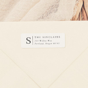 Minimalist Monogram Elegant Family Name