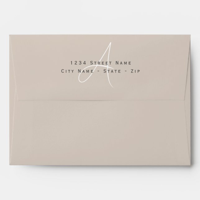 Minimalist Monogram Envelope (Back (Top Flap))
