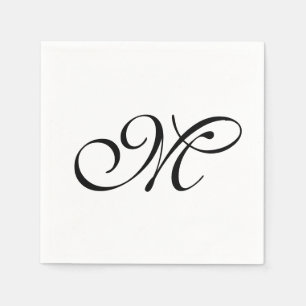 Minimalist Monogram Initial Napkin