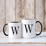 Minimalist Monogram Mug<br><div class="desc">Modern farmhouse coffee mug personalized with a classic family monogram initial or other custom text. Use the design tools to add your own text and photos to create a unique one of a kind gift for newlyweds or housewarming.</div>
