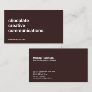 Minimalist Monogram on Rustic Maroon Sans Serif Business Card