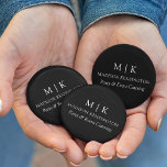 Minimalist Monogram or Add Logo Business Black 2 Inch Round Button<br><div class="desc">Modern Minimalist Pin Back Button. Black & White or choose your custom colours. Perfect for small business,  company brands,  restaurants,  bars,  caterers,  hospitality and more. Easy to personalize with your monogram initials,  business name and information,  job title,  slogan or even add your logo or personal brand design.</div>