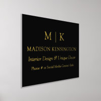 Minimalist Monogram or Add Logo Business Gold