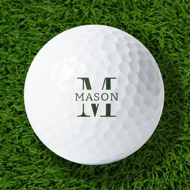 Minimalist Monogram Personalized Golf Balls (Creator Uploaded)