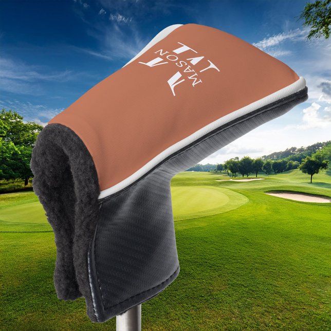 Minimalist Monogram Personalized Golf Head Cover (Creator Uploaded)