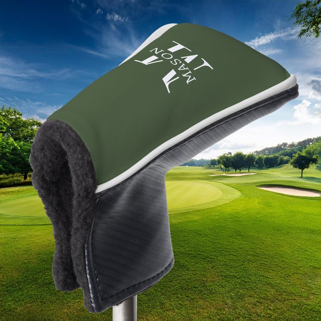 Minimalist Monogram Personalized Golf Head Cover (Creator Uploaded)