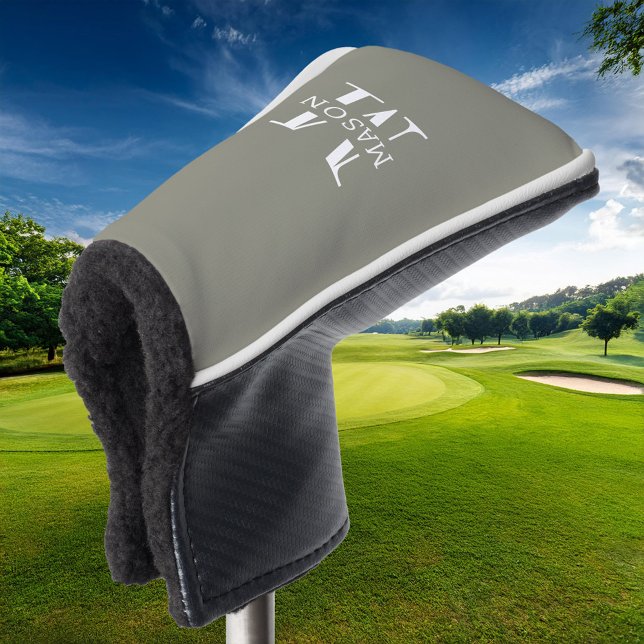 Minimalist Monogram Personalized Golf Head Cover (Creator Uploaded)