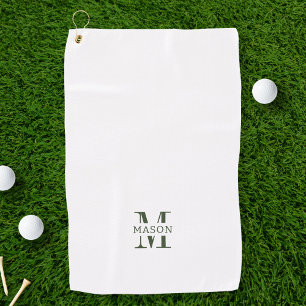 Minimalist Monogram Personalized Golf Towel