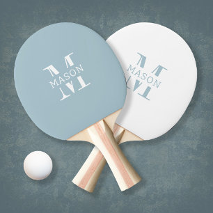 Minimalist Monogram Personalized Ping Pong Paddle